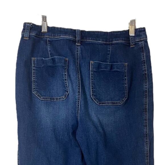 Chico’s Jeans Platinum Crop High Rise Dark Wash Chico’s Size 1 - Women's Size 8 - Picture 4 of 7